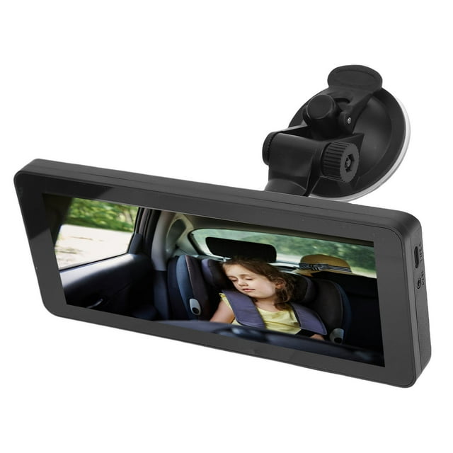 Cámara Dual Para Coche De Bebé Con Pantalla De 6,86 Pulgadas, HD, Cámara Para Asiento Trasero Ajustable Giratoria De 360 grados Para Viajes En Coche Y SUV