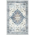thumbnail image 3 of Nefoso 5ft x 8ft Vintage Area Rugs, Washable Area Rugs for Living Room Bedroom Kitchen Home Decor, Non-Slip Carpet, Blue & Beige, 3 of 5