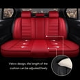 thumbnail image 6 of OTOEZ Universal PU Car Seat Covers Full Set 5 Seats Leather Front and Rear Bench Backrest Cushion Protector Fit Most Honda Toyota Chevy Ford Nissan Trucks SUVs, 6 of 8