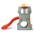 thumbnail image 4 of Gymax 2-Step Children Castle Slide Basketball Hoop and Telescope Toy Indoor & Outdoor, 4 of 10