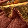 thumbnail image 3 of JML 3-Piece Floral Printed Sherpa-Backing Reversible Comforter Set Horse King, 3 of 5