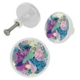 thumbnail image 2 of 4 Pcs Blue Sea Coral Knobs for Kitchen Cabinet Cupboard Dresser Bookcase Drawer Pulls Handles Round Home Decor, 2 of 5