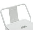 thumbnail image 3 of Andeworld 30" Low Back Metal Counter Stool Height Bar Stools [Set of 4] Barstools, White, 3 of 8