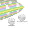 thumbnail image 3 of Kdxio Cotton Pillow Cases 20"x30" Pillowcases,Soft and Breathable Bedroom Pillow Cases-Rainbow Rabbit, 3 of 8