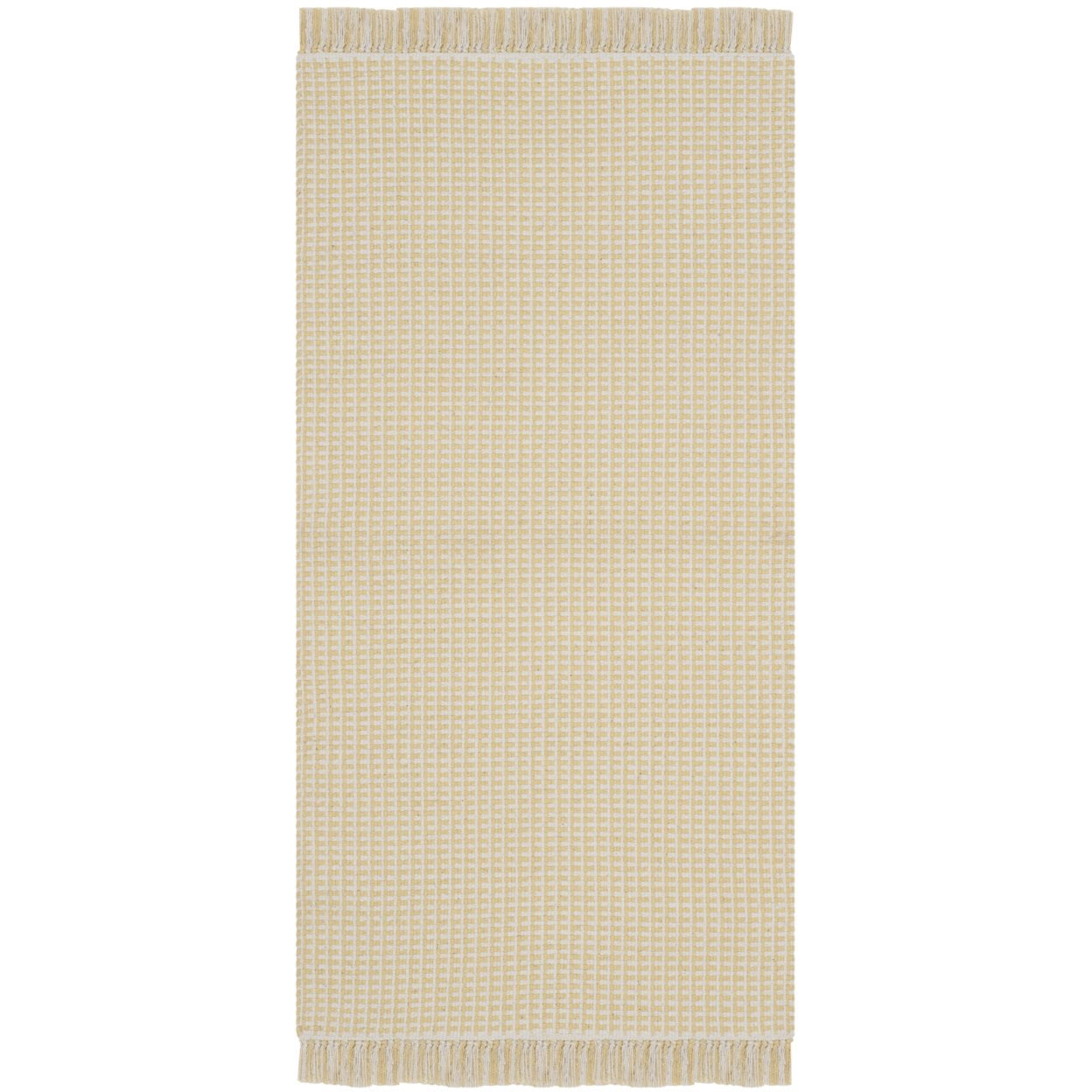 Safavieh Montauk 5' X 8' Hand Woven Cotton Rug in Ivory and Yellow