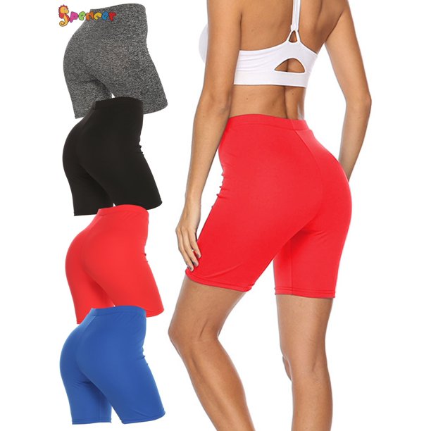 Spencer SPENCER Women's Mid Thigh Stretch High Waist Bermuda Shorts