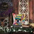 thumbnail image 3 of French Bulldog Hippie Dawg Fabric Decorative Pillow 18 in x 18 in, 3 of 5