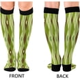 thumbnail image 2 of GZHJMY 1 Pair St. Patrick's Day Clover Compression Socks for Women Men, Knee High Stockings for Athletic Sports,Running,Travel, 2 of 7