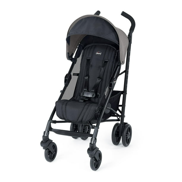 Cochecito Chicco Liteway®, cochecito de bebé plegable compacto con dosel, cochecito con sombrilla con marco de aluminio liviano, para usar con bebés y niños pequeños de hasta 40 libras. | Duna/Marrón