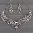 thumbnail image 4 of Soumake Wedding Bridal Queen Style Fully Shiny Rhinestone Necklace Earrings Jewelry Set, 4 of 8