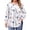 White Blue Floral, variant on Weardear Womens Plus Size Tops Long Sleeve Shirts Crew Neck Flowy Tunic Top