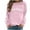 Pink, variant on GuzomFashion Womens Red Los Angeles Graphic Sweatshirt - Relaxed Fit, 100% Polyester, Crew Neck, Long Sleeve, S-XXL, Soft Easy-Care Casual Daily Wear,Size XL