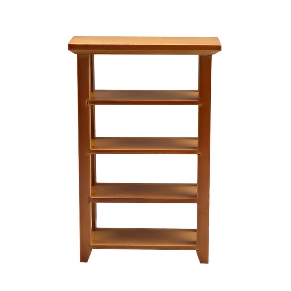 LAMIRO Mini Wooden Simulation Bookcase Shelf,Wood/Brown,0.2 lb