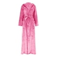 thumbnail image 4 of 2025 Plush Robes for Women with Eye Mask Warm Fleece Hooded Bathrobe Super Soft Long Spa Robe with Pockets, 4 of 8
