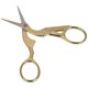 thumbnail image 5 of Tijeras profesionales vintage de acero inoxidable para manicura, color dorado, 5 of 12