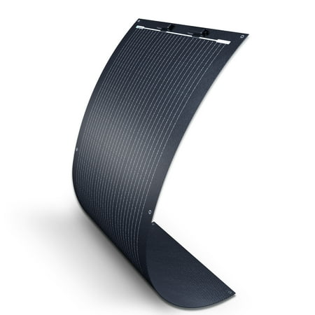 UPC: 0810081402354 | Renogy Solar Panel 100W 12V Lightweight Semi Flexible Black Division Monocrystalline Bendable Mono Off-Grid Charger for RV Boat Van Car Uneven Surfaces  LTWT-Flex