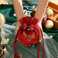 thumbnail image 3 of Cheapark Christmas Velvet Gift Bag - Flap Pocket Design - Christmas Eve Candy Box & Fruit Storage Bag For Holiday Gift Giving & Home Festive Decor, 3 of 6