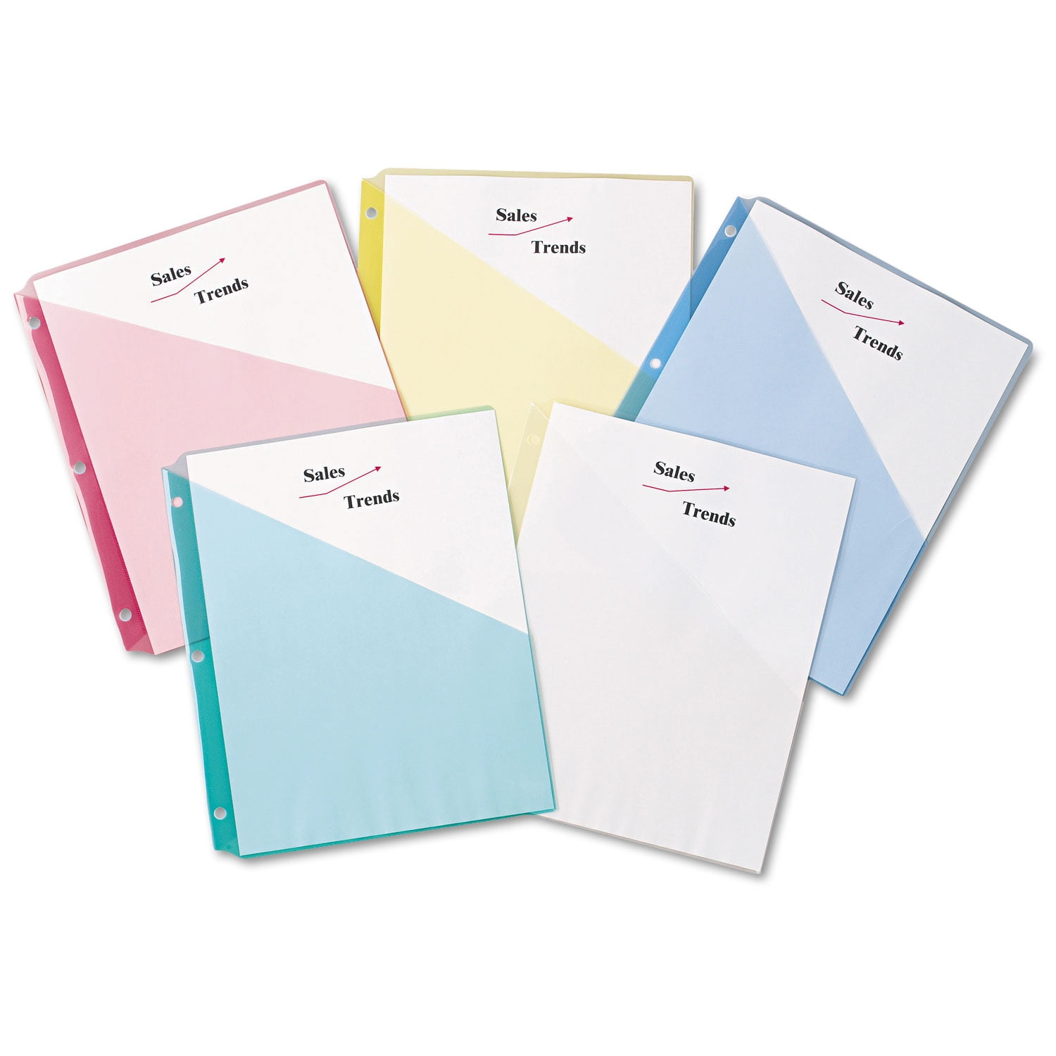 (2 pack) Avery Sheet Protector Pockets, Letter Size, Multicolor, 8.5" x 11",  Pack of 5