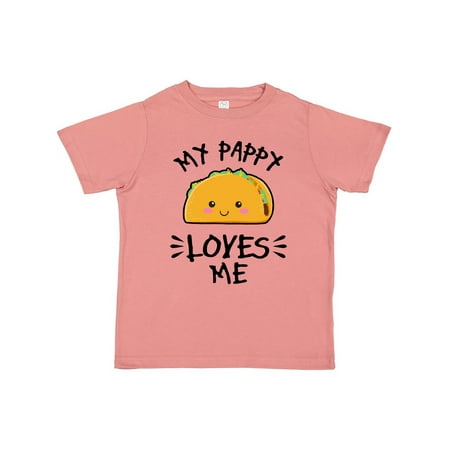 

Inktastic My Pappy Loves Me with Taco Illustration Gift Toddler Boy or Toddler Girl T-Shirt