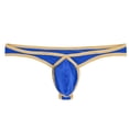 thumbnail image 2 of TANBOM Men's Nylon Sexy Thong Underwear Precise Coverage Bulge Pouch Breathable Comfortable Bright Blue XXL, 2 of 6