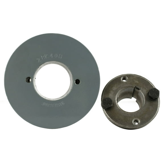 2BK40H Cast Iron 4" Dual Groove Pulley 2 Belt B Section 5L with 7/8" Sheave Bushing