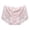 Light Pink, variant on HUITKMM Underwear Women Floral Lace High Waist Underwear Full Coverage Panties Mesh Breathable See Through Briefs Soft Stretch Lingerie