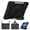 Black, variant on Rugged Protective Case for Apple iPad A16 11th/10th Gen/ iPad Air 11 Inch M5 M4 M3 2026/2025/2024/ Air 5th 4th Gen 10.9"/ iPad Pro 11 Inch M5 M4 2025/2024/2022/2021/2020/2018, with Shoulder Strap