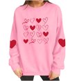 thumbnail image 5 of FAWUUDO Valentines Day Shirts Women Valentine Crewneck Sweatshirts Love Heart Sweatshirt Valentine's Long Sleeve Tops Pink XS, 5 of 9