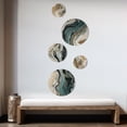 thumbnail image 3 of Designart "Essence in Motion Fluid Abstraction V" Abstract Liquid Ink Metal Wall Art Set of 5 Piece, 3 of 5