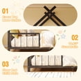 thumbnail image 5 of UHOMEPRO Twin Montessori Floor Bed for Kids and Toddler, Low Profile House Bed with Guardrails and Bookcase, Easy Assembly, Black, 5 of 7