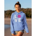 thumbnail image 3 of Tstars Womens Volleyball Hoodie - Love Volleyball Sweatshirt - Gift for Volleyball Lovers - Indoor & Beach Game Fan Apparel - Sport Enthusiast Birthday or Christmas Present, 3 of 6