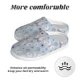 thumbnail image 6 of KLL Blue Butterfly Pattern Adult Unisex Cozy Slippers,Fuzzy Slip-on Slippers TPR Sole Slippers Comfort Plush Home Footwear for Indoor & Outdoor-35/36, 6 of 7