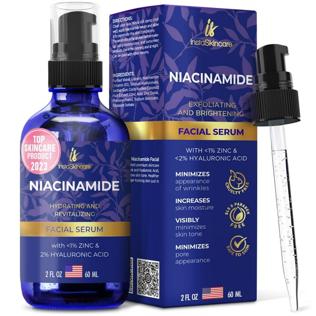 Sérum InstaSkincare de doble tamaño (60 ml) con niacinamida al 10% con zinc al 1%