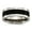 Black, variant on Titanium Flat Band 8mm Polished With Black Carbon Fiber Inset Band Ring Size 15 Ring for Women and Men