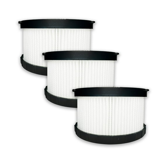 Nispira DC515 True HEPA Vacuum Filter Replacement for DeWalt Cordless and Corded DC5151H DC515 DCV517 DCV517B 3 Pack