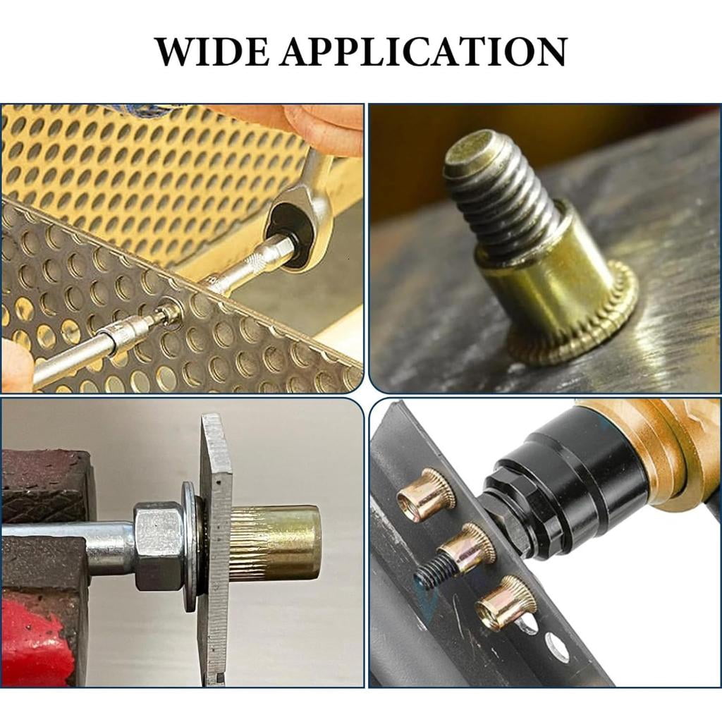 Carbon Steel Flat Head Rivet Nut Galvanized & Serrated Nut Flat Head Serrated Rivet Nut with Storage for Stable Fixing