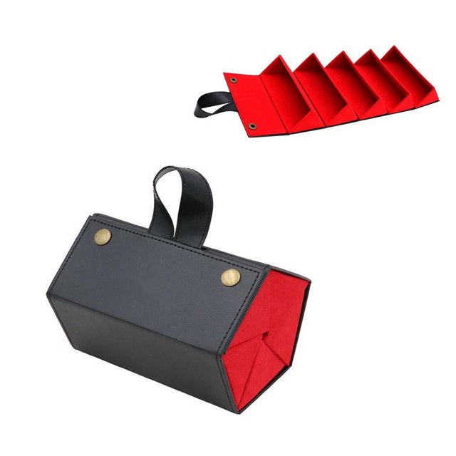 Organizador de gafas de sol portátil con 5 ranuras, estuche de almacenamiento para gafas de viaje, caja plegable para soporte de gafas para mujeres y hombres