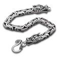 thumbnail image 1 of Pulsera de acero inoxidable con cadena de eslabones bizantinos para hombres, mujeres y niños. Resistente al agua., 1 of 5