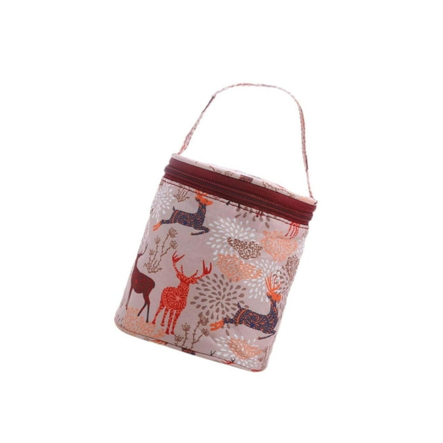 Travel Yarn Storage Bag Tote Small Holder Case Gift Dispenser Thread Holder for Crochet Beginners Deer