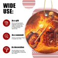 thumbnail image 3 of Skull Riding on Fiery Motorcycle - Christmas Ornament Xmas Keepsake Ceramic Ornaments Holiday Decorations for Tree Christmas Gift Ideas 2.95in, 3 of 6