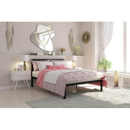 - Signature Sleep Premium Modern Platform Bed with Headboard, Industrial Style, Sturdy Metal Frame with Slats, Multiple Colors and Sizes