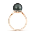 thumbnail image 2 of ANGARA Tahitian Cultured Pearl Bypass Ring in 14K Rose Gold for Women | June Birthstone, Birthday, Anniversary, Jewelry Gift for Women | Pearl Ring, 2 of 8