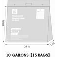 thumbnail image 2 of 24/7 Bags Double Zipper 10 Gallons Storage Plastic Jumbo Bags, 24" x 18" x 12", Clear, 15 Count, 2 of 7