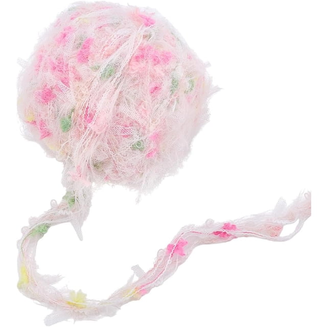 Hilo artístico hilado a mano 100 g/madeja Hilo para tejer a mano Hilos de colores para manualidades con borlas decorativas