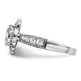 thumbnail image 2 of 14k White Gold 2.98ct. Cushion Unique Halo Moissanite Engagement Ring Size 5.5, 2 of 4