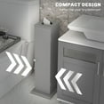 thumbnail image 4 of Small Toilet Paper Cabinet, Bathroom Corner Cabinet with Doors and Shelves for Paper Shampoo, Gray, 4 of 6