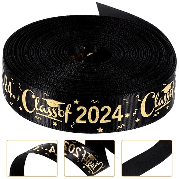 GARVALON 1 Roll Congratulation Ribbon for Wrapping and Diy Crafts Custom Printed Ribbon