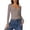 Gray, variant on Vivianyn HD Women's Sweetheart Neck Long Sleeve Top, Casual Fitted Blouse,Blue,Size S-XL
