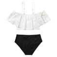 thumbnail image 7 of Shadoumai Girls Tankini Swimsuit 2 Piece Bathing Suits for Girls Square Collar Swim Tank Top and Drawstring Bottoms for 9-16Y, 7 of 7