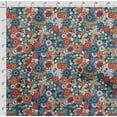 thumbnail image 4 of Soimoi Chinese Floral Print, Silk Fabric, Decor Sewing Fabric by The Yard 42 Inch Wide,Decorative Fabric for Shirts Suits Ties, Blue, 4 of 5